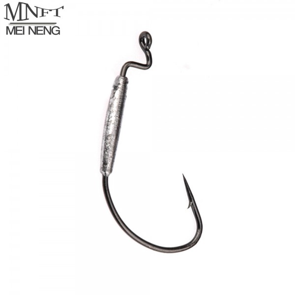 MNFT 8PCS * Barbed Lead Crank Hook Weight 1.8g/2g/3g/6g Soft Bait Fishing Hooks