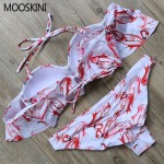 MOOSKINI 2017 Brazilian Biquini Push Up Swimwear Women Print Swimsuit Bikini Set Bandage Beachwear Biquini Feminino Praia 2017