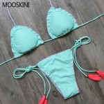 MOOSKINI 2017 Hot Cheeky Style Brazilian Bikini Set Sexy Floral Swimwear Women Swimsuit Biquinis Feminino Top Low Waist Bikinis