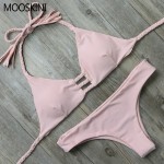 MOOSKINI Bikini Set 2017 Hot Swimwear Women Bikini Sexy Beach Swimsuit Bathing Suit Push up Brazilian Biquinis Maillot De Bain