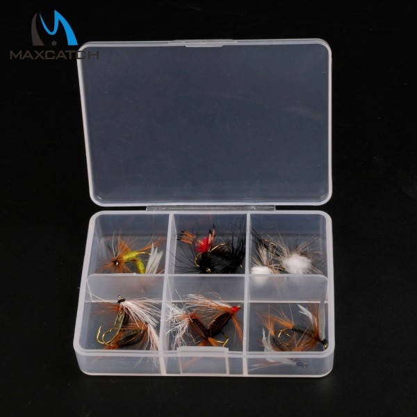 Maximumcatch 12Pcs Dry Flies Fly Fishing Flies Set With a Box Trout Fly Flies