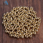 Maximumcatch 25pcs/lot 2.0-4.6mm Gold Fly Tying Tungsten Beads Round Fly Tying Nymph Head Ball 