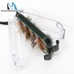 Maximumcatch Fly Fishing Box With 60pcs fly fishing flies hooks  Waterproof plastic double side lanyard