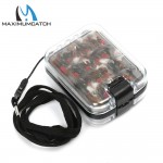 Maximumcatch Fly Fishing Box With 60pcs fly fishing flies hooks  Waterproof plastic double side lanyard