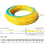 Maximumcatch Fly Fishing Line 7-10wt 125FT Blue/Yellow Color With 2 Welded Loop Weight Forward Floating Fly Line