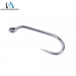 Maximumcatch Fly hook 100pcs/lot Fish-Friendly Barbless Jig Hooks Forged Black Nickle MC-5220 12# 14# 16# Fly Fishing Hook