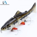 Maximumcatch Hard Bait 1Pcs 3 Jointed Section Swimbait Fishing Lures Hard Fishing Lures With VMC Hooks Crankbait Artificial Bait