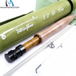 Maximumcatch High Quality 8ft 5wt 3sections Fly Rod Transparent Fiberglass Fishing Rod With Cordura Tube