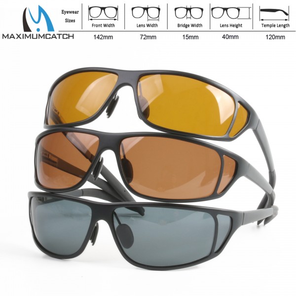 Maximumcatch Titanium Metal Frame Fly Fishing Polarized Sunglasses Brown Yellow And Gray To Choose Fishing Sunglasses