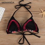 Meimanda 2017 Bathing Suit Women Crochet Bikini Set Swimwear Maillot De Bain Print Vintage Retro Female Sexy swimsuit Bikinis