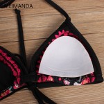 Meimanda 2017 Bathing Suit Women Crochet Bikini Set Swimwear Maillot De Bain Print Vintage Retro Female Sexy swimsuit Bikinis