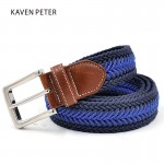 Men Braided Belt  Casual Style Fish Bone Pattern Men's Golf Braided Belts With Wax Rope Material Mixed Color 120 cm 130 cm