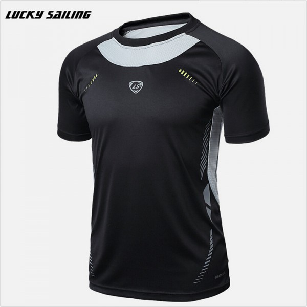 Men Outdoor sports Running Fitness Morning run Tennis Breathable badminton men's t-shirt Walking jogging tops sport shirt tees