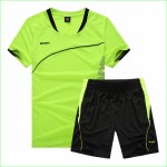 Men Tennis Badminton Suits With Sports Tee Shirt and Shorts Breathable 