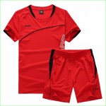 Men Tennis Badminton Suits With Sports Tee Shirt and Shorts Breathable 