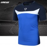 Men Tennis shirt Outdoor sports jogging Fitness Gym badminton mens Short-sleeve t-shirts Exercise training Slim fit tops tees