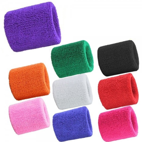 Men & Women Sports Sweatband Terry Cloth Wrist Sweat Bands Tennis Squash Badminton Basketball Wristband Gym Crossfit Wrist Wraps