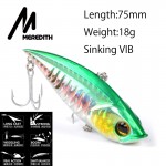 Meredith Fishing Rattlesnake Lures 1pcs 18g 7.5cm VIB Lures Fishing Vibration For All Water Levels wobblers Hooks  Carp Fishing