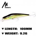 Meredith Lures Fishing 1pcs 9.2g 100mm Floating Minnow Hard Artigicial Bait Bay Master Lures wobblers Hooks  Carp Fishing