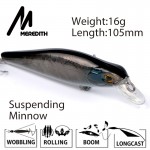 Meredith Lures Fishing 1pcs16g 105mm Suspending Minnow Fishing  Hard Artigicial Bait Goddess Maker wobblers Hooks  Carp Fishing