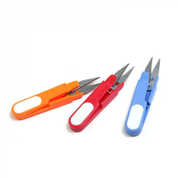 Metal Blade Plastic Handle Cross Stitch/Fishing Line Scissors/Cutter With Cap 1 Pcs