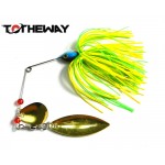 Metal lure 1pcs/lot wobblers sinking  Fishing Lure Spinnerbait 17g Colorado Willow Blades Flash Chartreuse