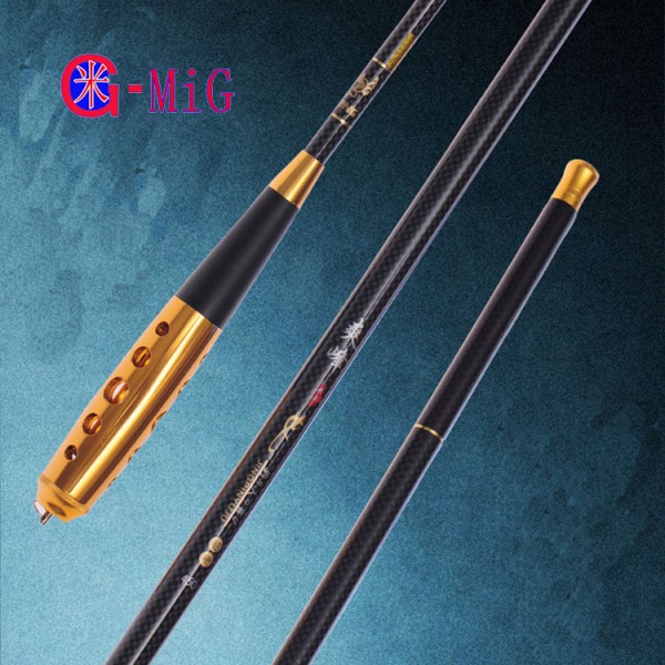 MiG Ultra-light high-carbon 2.7// 3.6//4.5//5.4// 6.3//7.2Meter telescopic metal rod carp fishing rod hand pole fishing tackle