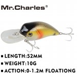 Mr.Charles CMC002  fishing lures  ,52mm/10g 0-1.2m floating assorted different colors,crank