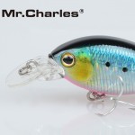 Mr.Charles CMC006  fishing lures  ,53mm/8g 0-0.8m floating assorted different colors,crank