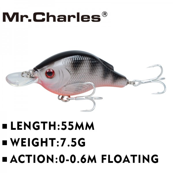 Mr.Charles CMC010  fishing lures  ,55mm/7.5g  shad, assorted different colors