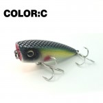 Mr.Charles CMCS 144   fishing lures  assorted colors, popper 50mm 5g, Floating,topwater,hard bait lure