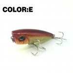 Mr.Charles CMCS 144   fishing lures  assorted colors, popper 50mm 5g, Floating,topwater,hard bait lure