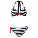 NAKIAEOI 2016 Sexy Bikinis Women Swimsuit Swimwear Halter Top Plaid Brazillian Bikini Set Bathing Suit Summer Beach Wear Biquini