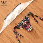 NAKIAEOI 2017 Sexy Bikinis Women Swimwear Push Up Swimsuit Bandeau Brazilian Bikini Set Summer Beach Bathing Suits Swim Wear 