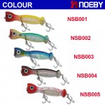 NOEBY NBL9439 Popper Lure 130mm 50g Top Water With France VMC Hook Leurre Souple Shad  Pesca De Peche 