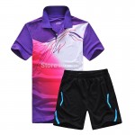 New  sports series wicking breathable clothing badminton men's t-shirt table tennis clothes suit shirt + shorts L5020AB