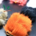 New 12colors crosscut Rabbit Zonker Strips Wide 5mm/ Genuine fly tying Rabbit hair Fur strip/ hare Rabbit Dubbing Fiber material