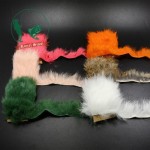 New 12colors crosscut Rabbit Zonker Strips Wide 5mm/ Genuine fly tying Rabbit hair Fur strip/ hare Rabbit Dubbing Fiber material