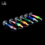 New 12pcs Luminous Squid Jigs Light hook Cuttlefish Shrimp 2.0 Octopus jigging Bait Rig Fishing Turluttes Calamars Squid Lure