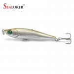 New 1PCS 8cm 14g Hard Pencil Fishing Lure Lifelike 3D Eyes 2# Hooks Sinking Plastic Baits Crankbait 5 Colors Available