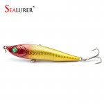 New 1PCS 8cm 14g Hard Pencil Fishing Lure Lifelike 3D Eyes 2# Hooks Sinking Plastic Baits Crankbait 5 Colors Available