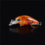 New 1pcs 4.5CM/4G Laser Hard Crank Fishing Lure Crankbait Treble Hooks 3D Eyes Bait Fishing Tackle