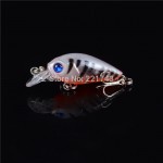 New 1pcs 4.5CM/4G Laser Hard Crank Fishing Lure Crankbait Treble Hooks 3D Eyes Bait Fishing Tackle