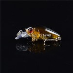 New 1pcs 4.5CM/4G Laser Hard Crank Fishing Lure Crankbait Treble Hooks 3D Eyes Bait Fishing Tackle