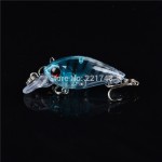 New 1pcs 4.5CM/4G Laser Hard Crank Fishing Lure Crankbait Treble Hooks 3D Eyes Bait Fishing Tackle