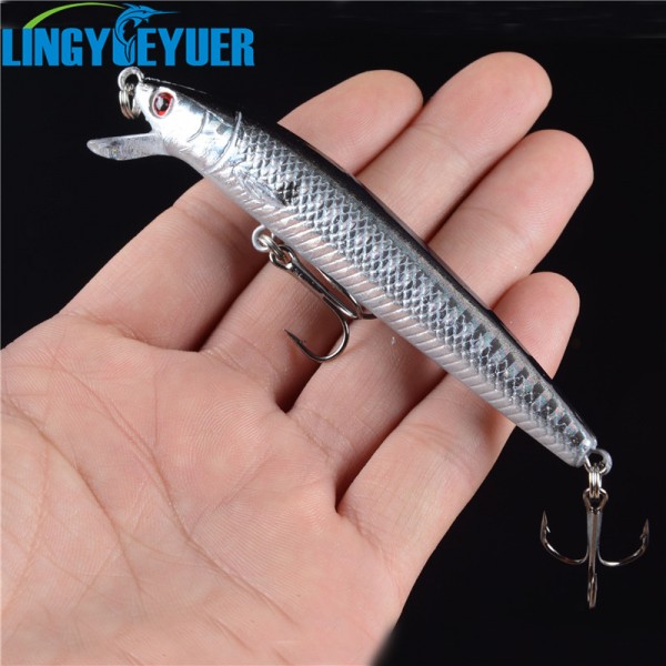 New 1pcs Hard Plastic Minnow Lure 3D Eyes Crankbait Wobbler Artificial Bait 10CM/8.5G Fishing Tackle