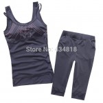 New 2016 Women's Tennis Sports Set Running Shorts Badminton Running Fitness Yoga Shirts Set Sports Capris XXL Fitness Clothes