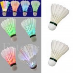 New 4Pcs Lighting Badminton Birdies Dark Night Colorful LED Shuttlecock Hot Sale