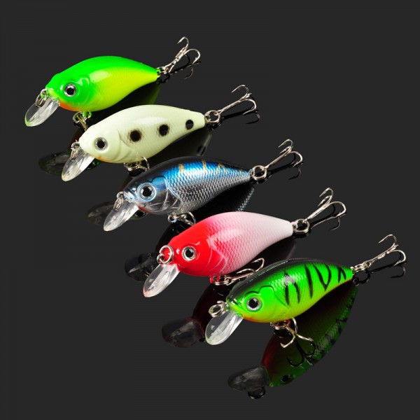 New ALLBLUE Fishing Lure Plastic Crankbait 7g/55MM Wobbler 5pcs/lot for Fishing Bait Crank Isca Artificial for Pike