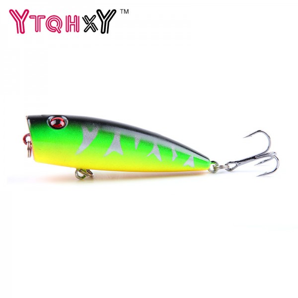 New Arrival 1 pcs 7cm 9g Big Popper Fishing Lures 3d Eyes Bait Crankbait Wobblers Tackle Isca Poper Japan fishing tackle YE-181